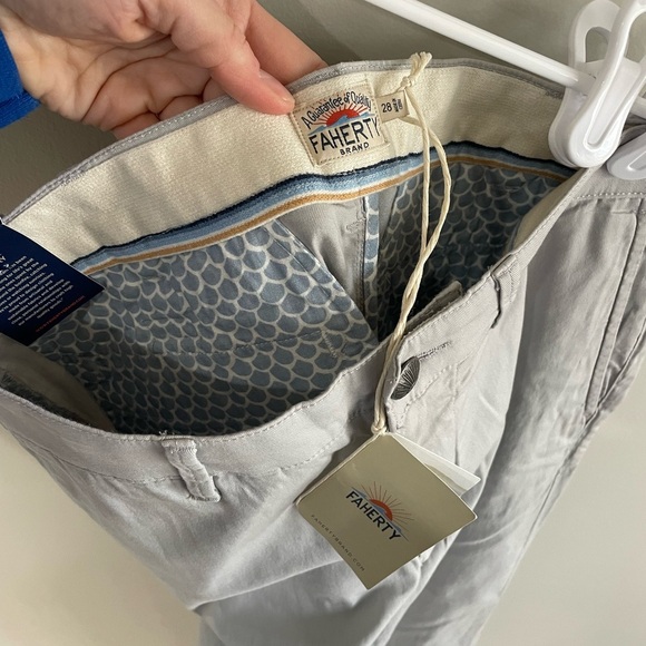 Faherty Island Life Men’s Chino Pants - Light Grey - Size 28 - Picture 6 of 12